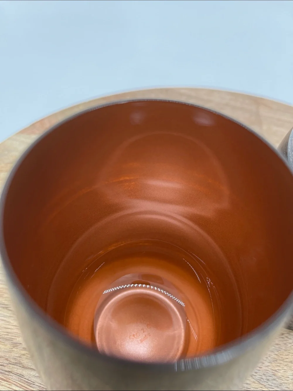 Callisto Black and Copper Metallic Stripe Stemless Tumblers - Set of 2